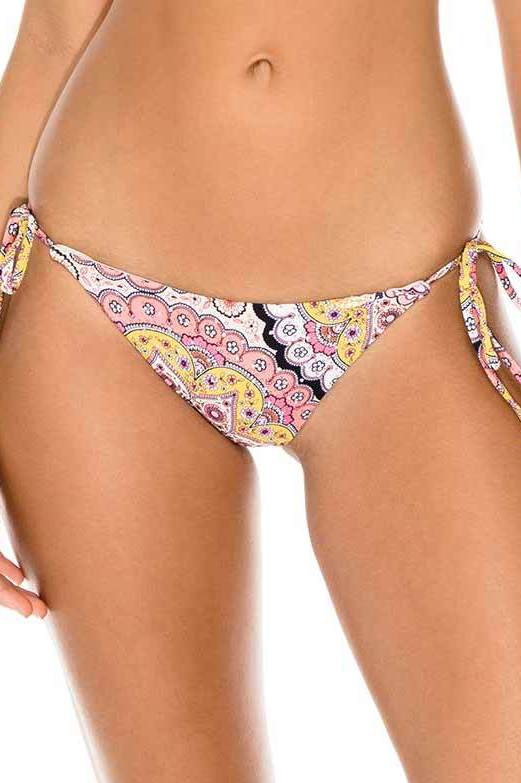 Luli Fama Alhambra Crystallized Wavy Ruched Back Brazilian Tie Side